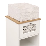 thumbnail of Cómoda HWC-O75, cajonera, 4 cajones cesta cajones madera melamina 82x30x30cm ~ blanco-natural
