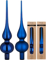 thumbnail of Christbaumspitze Glas 26cm 1 Stück matt / glänzend sort. - Royal Blue