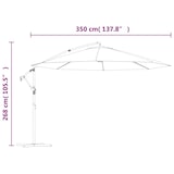 thumbnail of vidaXL Zweefparasol met aluminium paal 350 cm antracietkleurig