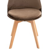 thumbnail of Silla Linares En Estilo Nórdico Marrón oscuro/Terciopelo