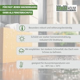 thumbnail of Haustürvordach 75 x 120 cm Hohlkammerplatte Aluabschlussleiste grau Haustürdach Pultvordach