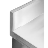 thumbnail of Skyrainbow Arbeitstisch aus Edelstahl, mit Aufkantung, 200 x 60