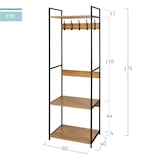 thumbnail of Max Home Perchero zapatero madera y acero 3 estantes 60x40x175 cm