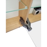 thumbnail of Spiegelschrank Hängeschrank mit Licht und Steckdose 3 Farbvarianten Eiche Dekor taupe grau V-90.59-S
