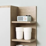 thumbnail of kleankin Specchiera Bagno a Parete con Anta e Ripiani in Legno