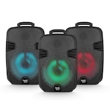 thumbnail of Enceinte Active sur batterie KoolStar STARLED08, 100W, Boomers 20cm à LED RVB, USB Bluetooth, 2 Microphones et télécommande