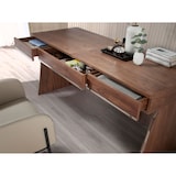 thumbnail of Angel Cerdá  Bürotisch aus Nussbaumholz und schwarzem Stahl 3217C