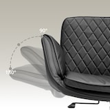 thumbnail of Bürostuhl Schneidersitz / Drehstuhl Criss Cross 10 PU schwarz hjh LIVING