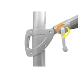 thumbnail of METRO PROFESSIONAL Parasol ROMA, aluminium/polyester, 3 x 3 m, ouverture à manivelle, rotation à 360°, protection UV50+, hydrofuge, gris/platine