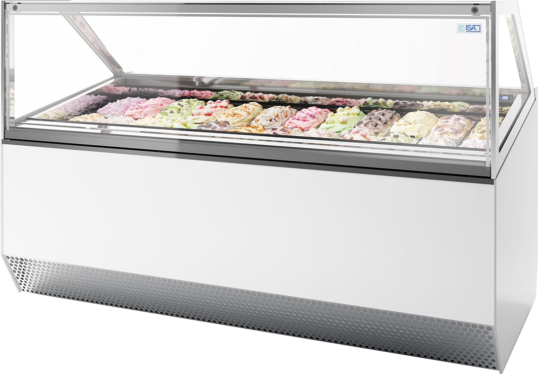 ISA Speiseeisvitrine MILLENNIUM 2.0 GE 155 H135, 870 Liter, RAL 9003 (Signalweiß)