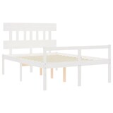 thumbnail of vidaXL Seniorenbett mit Kopfteil 120x200 cm Weiß Massivholz