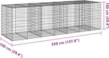 thumbnail of vidaXL Gabione mit Deckel 350x100x100 cm Verzinktes Eisen