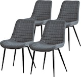 thumbnail of ML-Design – Esszimmerstühle 4er Set Anthrazit | Kunstleder Sitzfläche, Rückenlehne, schwarze Metallbeine, gepolsterte Esszimmerstühle