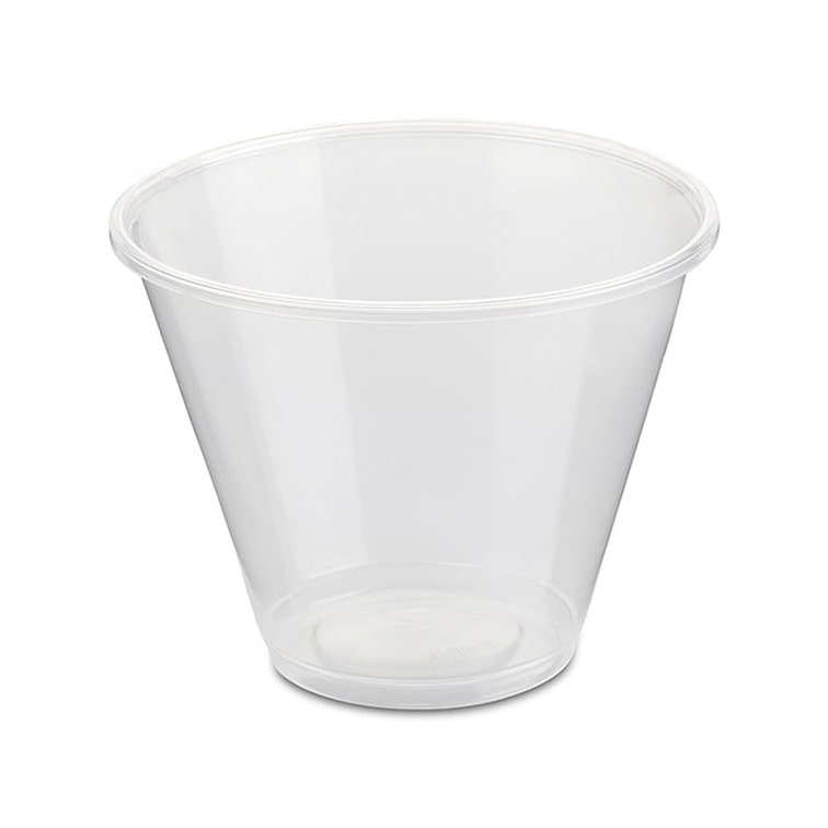 MONOUSO - Coppetta di Plastica PP Riutilizzabile per Gelato Trasparente 280ml Ø9,4cm (50 Pezzi)