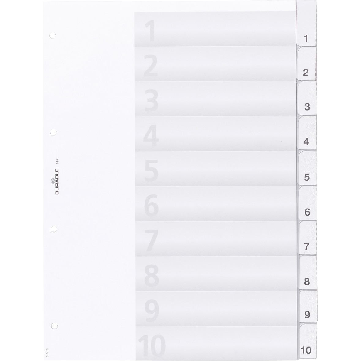 DURABLE índice 682119 DIN A4 10-piezas lámina dura tr