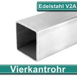 thumbnail of PRIOstahl Vierkantrohr Edelstahlrohr Größe: 40 x 40 x 2 mm Länge: 2000 mm aus Edelstahl V2A