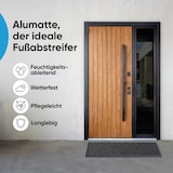thumbnail of Fußmatte außen 40x60 cm mit schwarzem Aluminium Rand für Innen- und Außenbereich, Aluminium Schuhabstreifer mit Polypropylen-Fasern