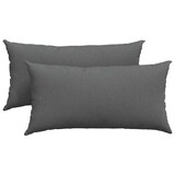thumbnail of vidaXL Sofakissen 2 pcs Dunkelgrau 80 x 40 cm Stoff