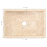 thumbnail of vidaXL Gootsteen 45x30x12 cm marmer hoogglans crèmekleurig