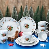 thumbnail of 18tlg Kaffeeservice Candyman Porzellan 6 Pers. Tassen Untertassen Teller eisblau