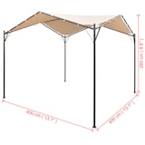 thumbnail of vidaXL Pavillon Partyzelt Überdachung 4x4 m Stahl Beige