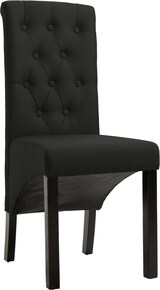 thumbnail of Esszimmerstühle VEDA 6er Set Schwarz Stoff | Polsterstühle Küchenstuhl Wohnzimmerstühle Essstühle bequem