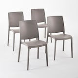 thumbnail of Set van 4 stoelen van polypropyleen met glasvezel, stapelbaar, voor buiten en tuin, bar en restaurant, keuken met modern design – Carmen – Tortora