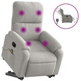 thumbnail of vidaXL Massagesessel Aufstehhilfe Elektrisch Hellgrau Mikrofasergewebe