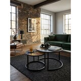 thumbnail of Runde Couchtische, 2er Set, Mango Massivholz/Steinoptik, Modernes Design. 60x60x36 cm | Kadima Design