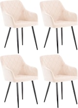 thumbnail of 4er Set Esszimmerstuhl Shila beige/Samt