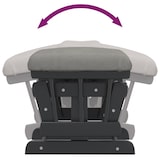 thumbnail of vidaXL Schuifstoel met voetenbank stof lichtgrijs