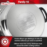 thumbnail of Magefesa Family - Batería de Cocina, 10 piezas, Acero Inoxidable, Fácil Limpieza y Apta Lavavajillas, Asas Bakelita toque soft-cold