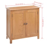 thumbnail of vidaXL Dressoir 70x35x75 cm massief eikenhout
