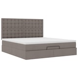thumbnail of vidaXL Ottoman-Bett mit Matratze & LEDs Taupe 180x200 cm Stoff