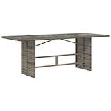 thumbnail of vidaXL Gartentisch mit Glasplatte Grau 190x80x75 cm Poly Rattan