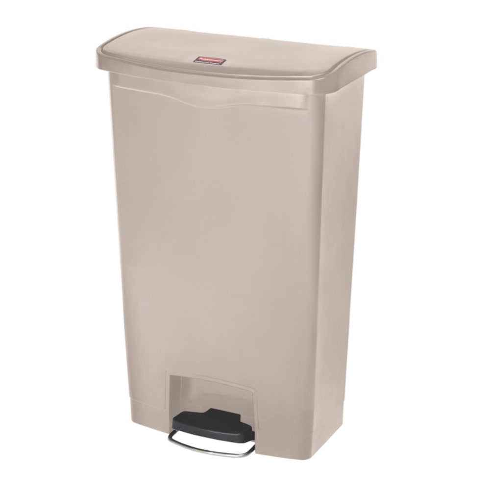 Rubbermaid Slim Jim Step On Container Front Step Pedal-Abfalleimer | 68 Liter, HxBxT 80,3x31,1x50cm | Polyethylen | Beige von PROREGAL