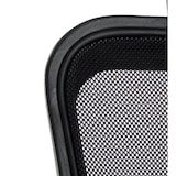 thumbnail of Oreste Luchetta Poltrona YEKOO nera con poggiatesta, tessuto traforato, base a ruote e schienale oscillante