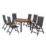 thumbnail of Merxx Tino Set 7tlg., 6 Klappsessel, 1 Tisch 150 x 90 cm, Aluminium