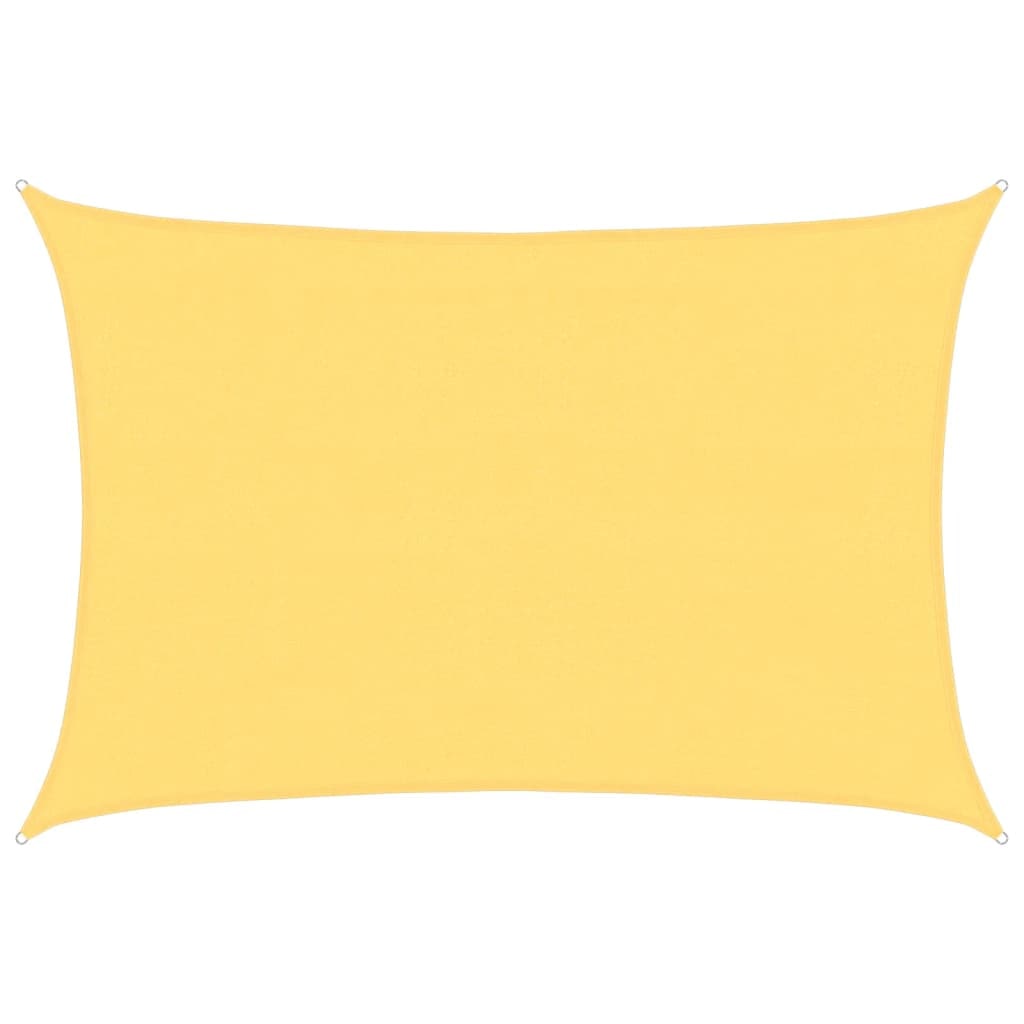 Parasol en PEHD rectangulaire 4 x 6 m Beige Modèle Jardin Upsilon Prime Plus