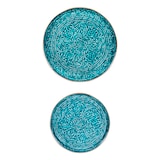 thumbnail of Set de 2 plateaux ronds Tosca bleu -  Rond Métal Table Passion 41.00x41.00 cm