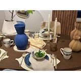 thumbnail of Steinguttasse 11cm Teetasse mit Henkel Keramiktasse Kaffeetasse Teebecher Beige Blau Steingut Tasse Vintage Kaffeebecher Keramik Geschirr Geschenk