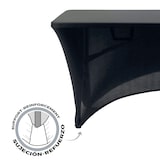 thumbnail of Capa elástica para mesa retangular 180 cm preta Aktive