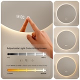 thumbnail of Mirlux Badkamerspiegel met LED Verlichting & Verwarming – Wandspiegel Rond – Anti Condens Douchespiegel - 80CM