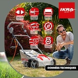 thumbnail of Escarificador Máquina de desbaste eléctrica 1800W Profundidade de trabalho 23cm Apanhador de relva 40L Aerador de relva Manutenção do relvado IKRA