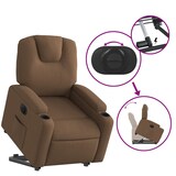 thumbnail of vidaXL Relaxsessel mit Aufstehhilfe Elektrisch Braun Stoff