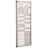 thumbnail of PROREGAL Anwesenheitstafel mit 20-Positionen | HxB 24x53cm | auf Deutsch | inkl. Befestigungsmaterial & blanko Namenschilder | Aluminium/Weiß
