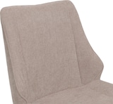 thumbnail of 6er-Set Esszimmerstuhl HWC-O48, Küchenstuhl, drehbar Auto-Return, Stoff/Textil Chenille (320g/m²) Öko-Tex ~ beige