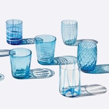 thumbnail of Zafferano Melting Pot Set van 6 glazen in één kleur - Aquamarijn - Handgeblazen glas, 32 cl - Ambachtelijke bekers voor water en cocktails