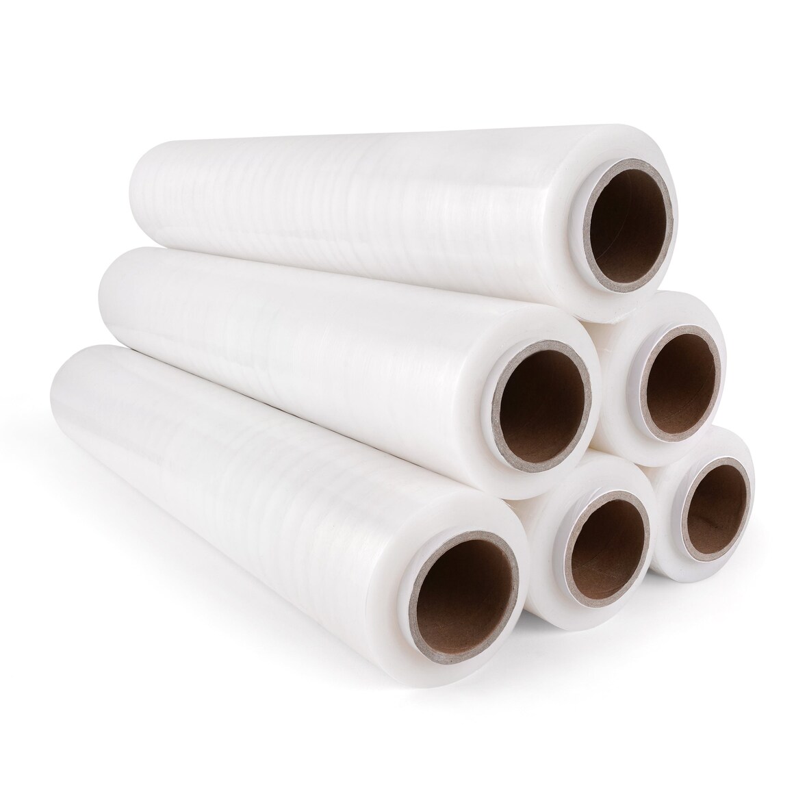 Inoverse Stretchfolie Transparent Wickelfolie, 1.5 kg, 6 Rollen, Für Möbel & Umzug, Palettenfolie, Handstretchfolie