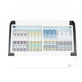 thumbnail of Romux® Tiefkühlinsel für Speiseeis 260 Liter mit 2 Schiebetüren aus Gebogenem Glas Weiß | Professionelle Gefriertruhen